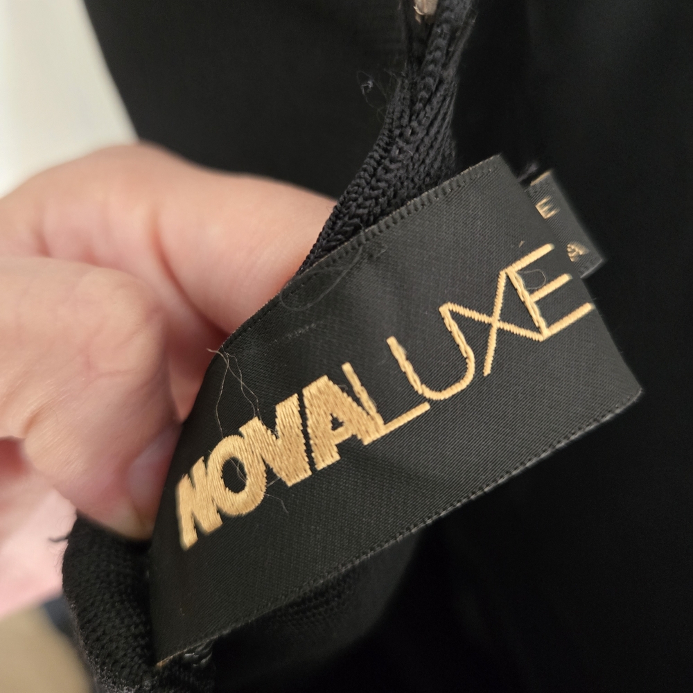 Fashion Nova Black Midi Dress with Pearl Accents - Picture 9 of 9
